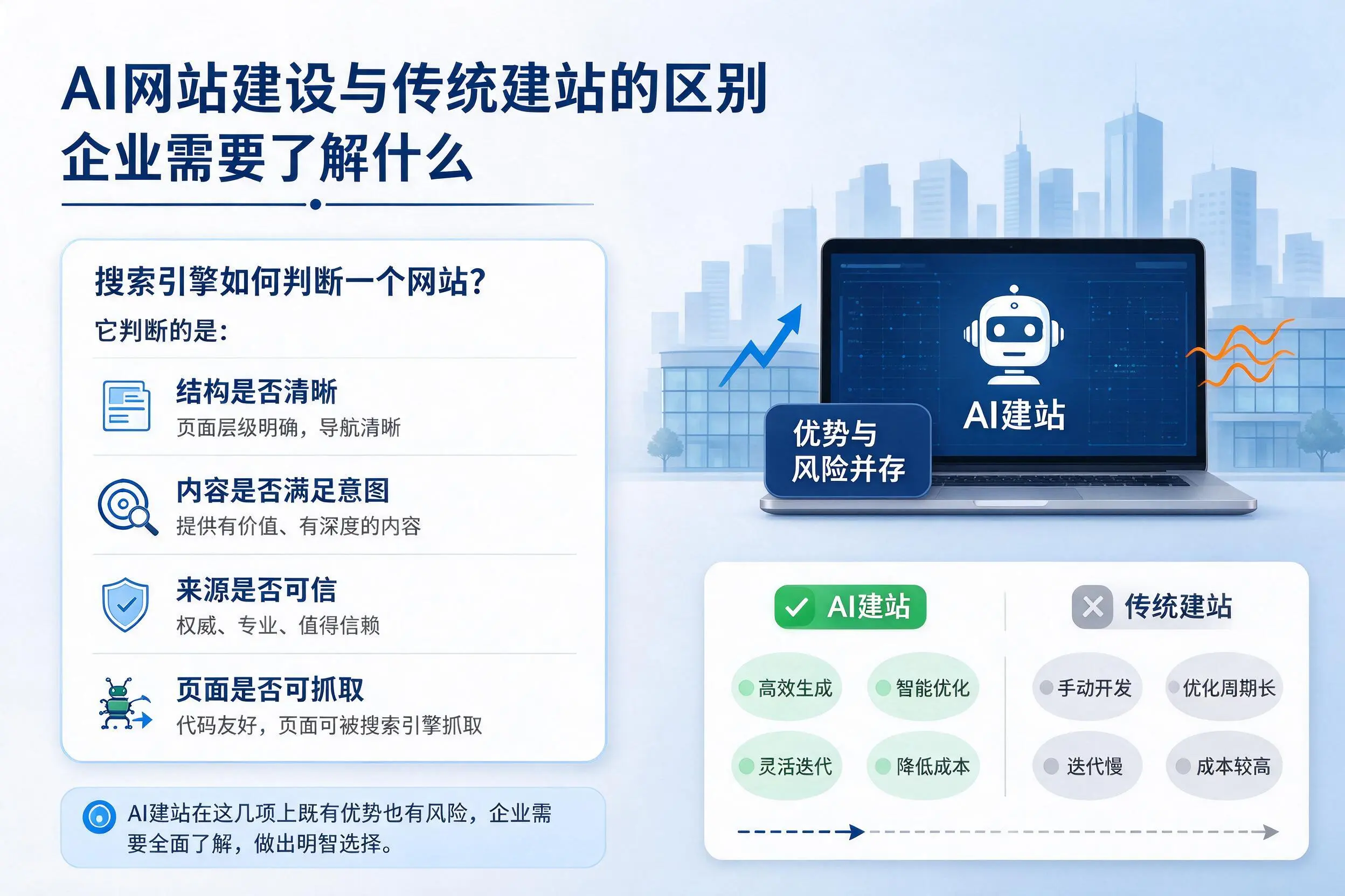AI网站建设与传统建站的区别，双河企业需要了解什么