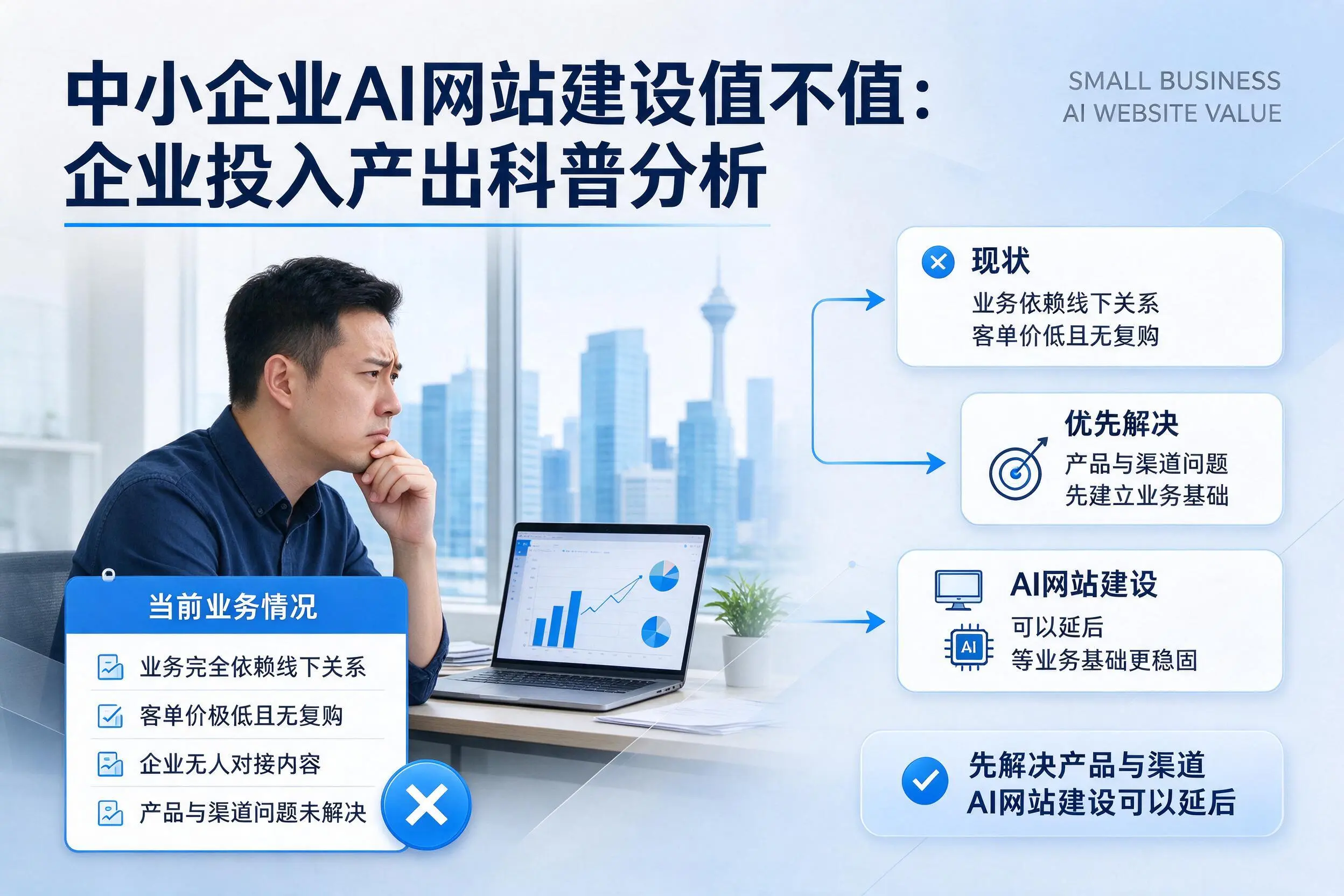 中小企业AI网站建设值不值：双河企业投入产出科普分析